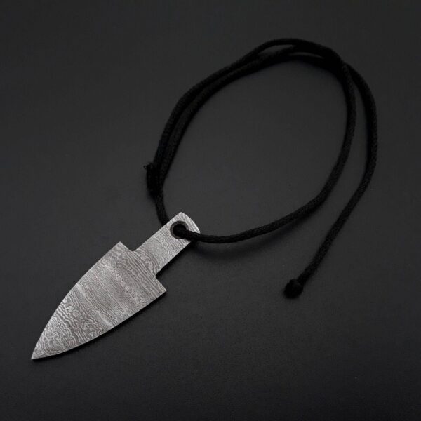 Handmade Damascus Arrowhead Necklace / Pendant / Viking Locket / Gift for Men & Women - Image 3